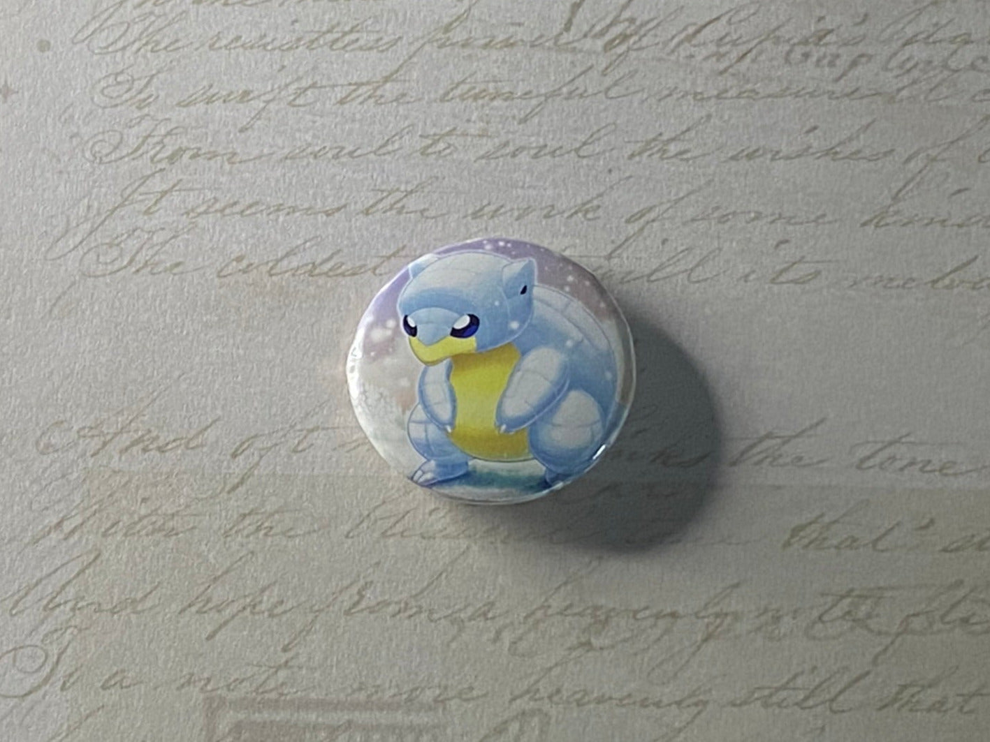 #027 Alolan Sandshrew - Upcycled Pokémon Card Button Pin