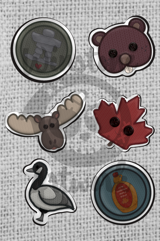 Canadian Patches - 4x6 Postcard Print