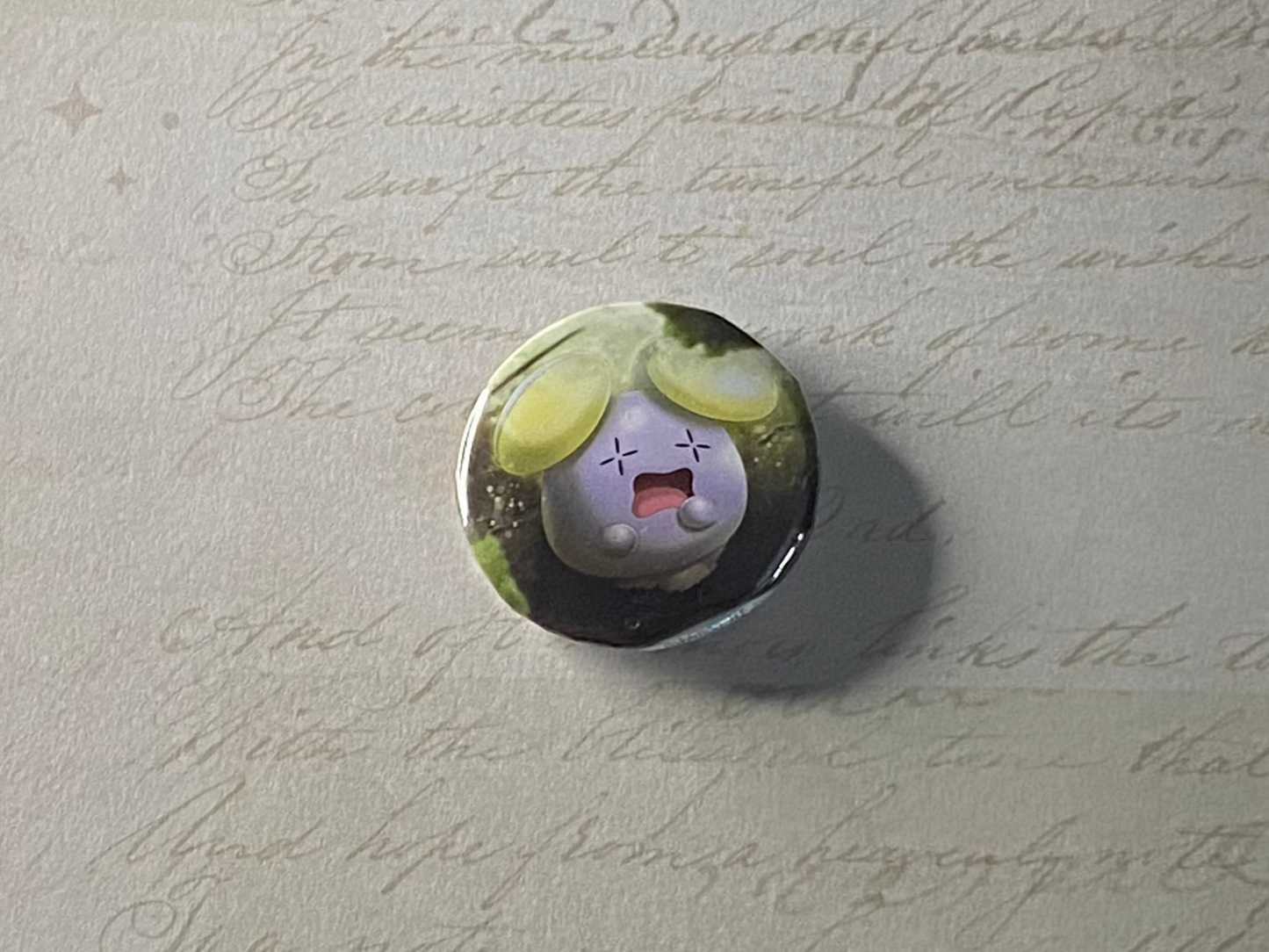 #293 Whismur - Upcycled Pokémon Card Button Pin