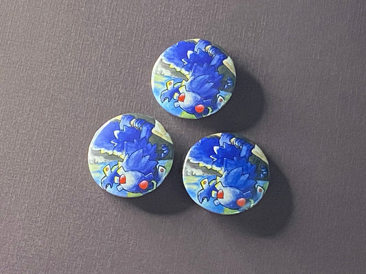 Mothman - Upcycled MetaZoo Card Button Pin