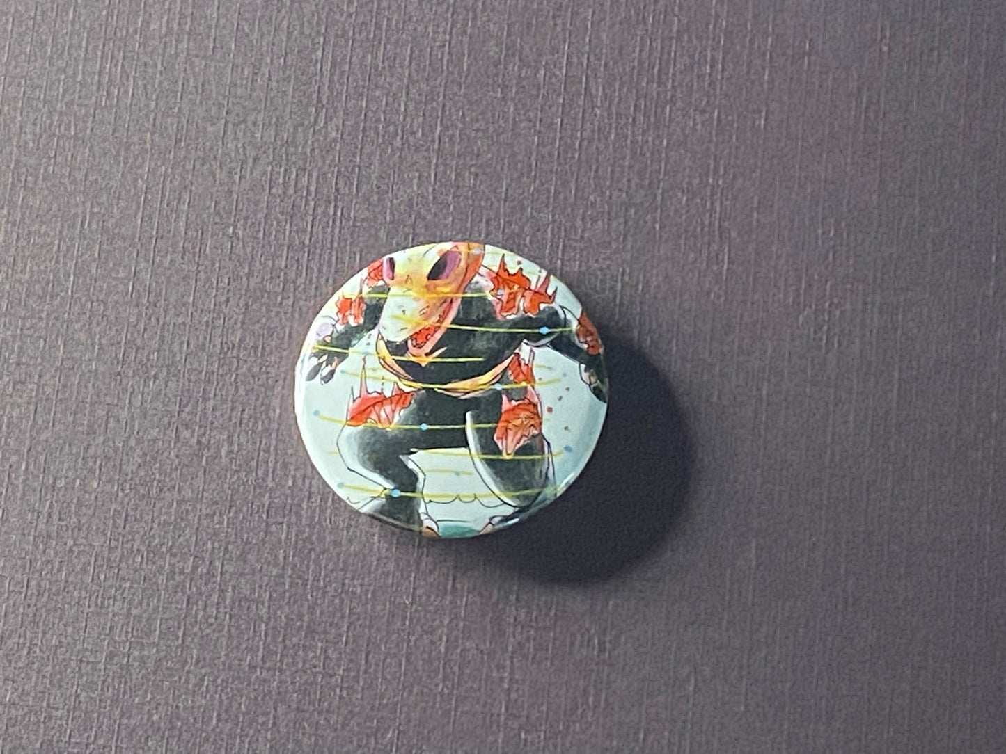 Retribution Wendigo - Upcycled MetaZoo Card Button Pin