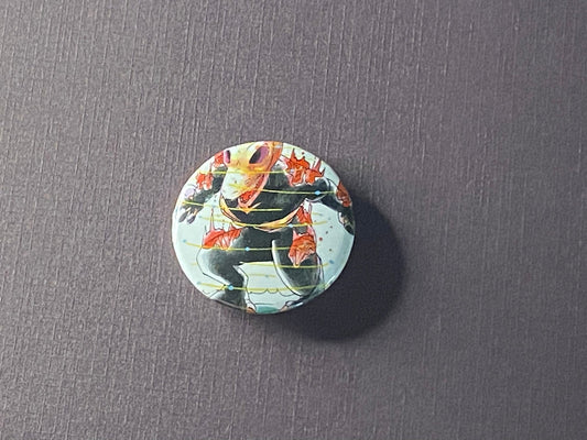 Retribution Wendigo - Upcycled MetaZoo Card Button Pin