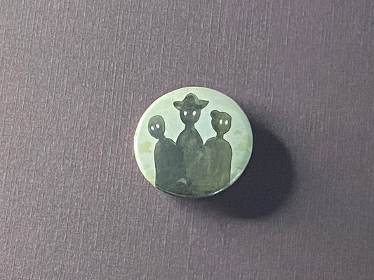 Shadow People - Upcycled MetaZoo Card Button Pin