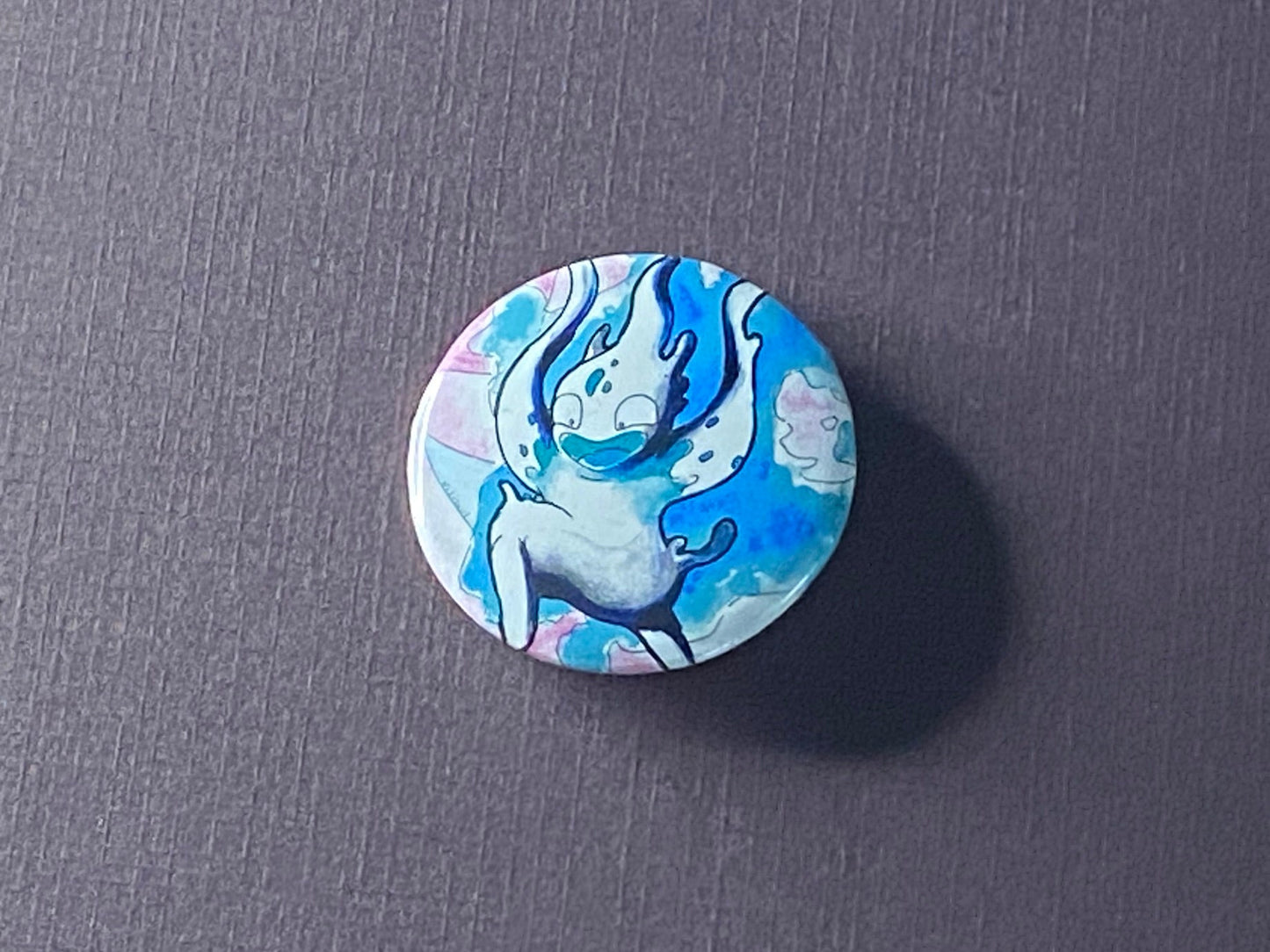 The Spookster - Upcycled MetaZoo Card Button Pin