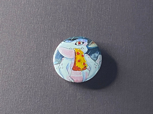 Sewer Alligator - Upcycled MetaZoo Card Button Pin