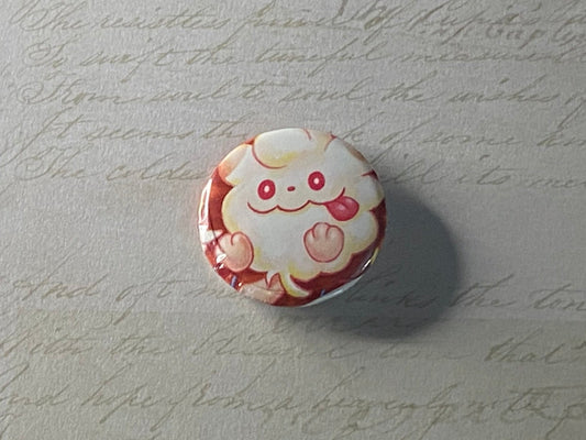 #684 Swirlix - Upcycled Pokémon Card Button Pin