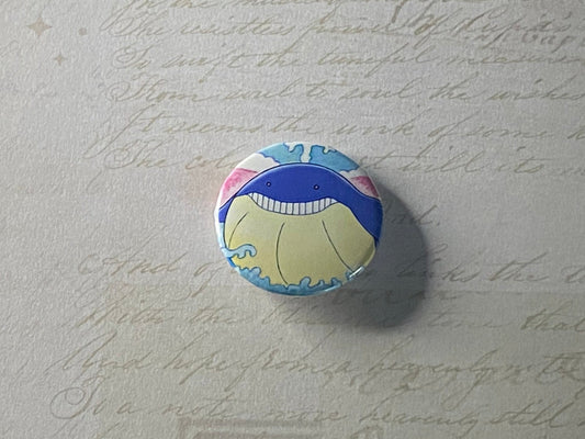 #320 Wailmer - Upcycled Pokémon Card Button Pin