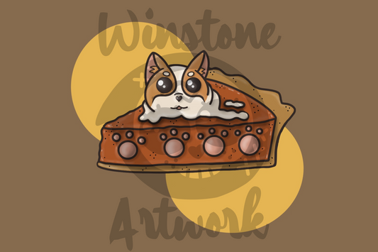 Pup-kin Pie Corgi - 4x6 Postcard Print
